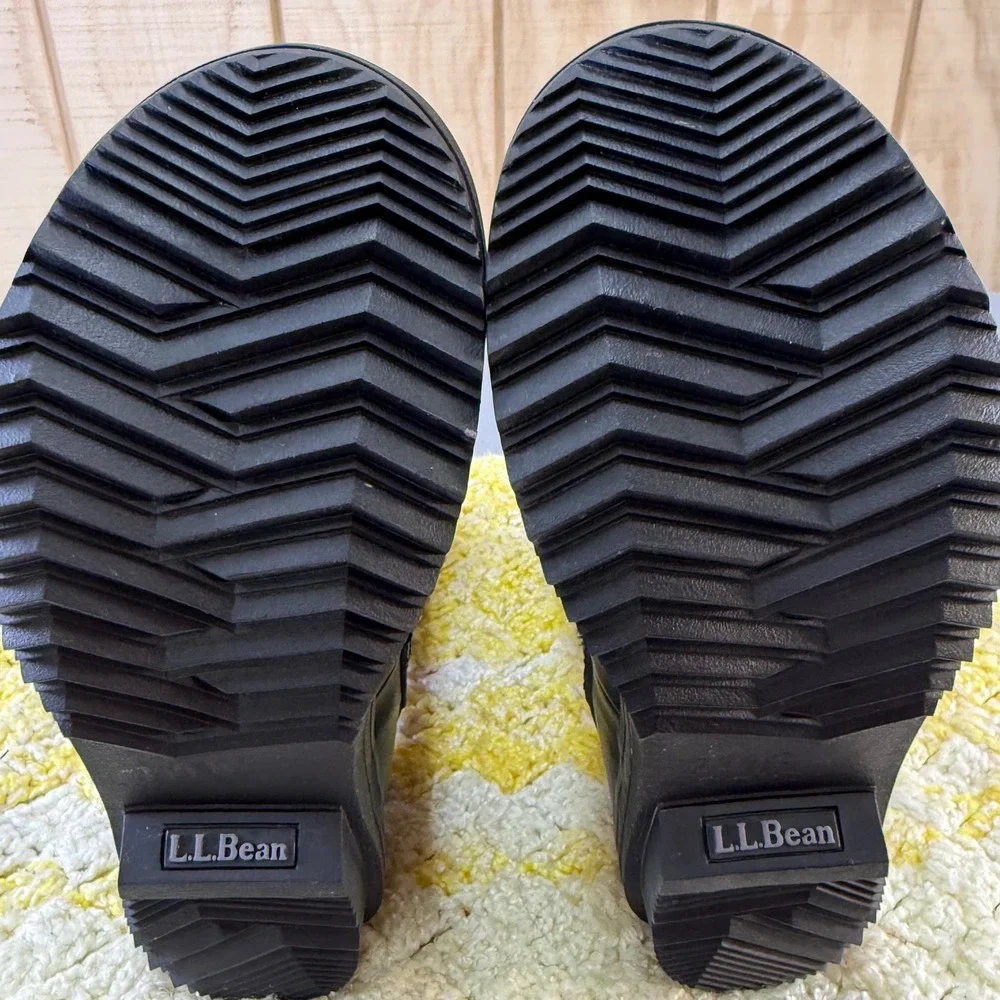 LL Bean Rangeley Pac Boot Mid Waterproof Insulated Black Winter Boots Women 6 - Picture 15 of 16